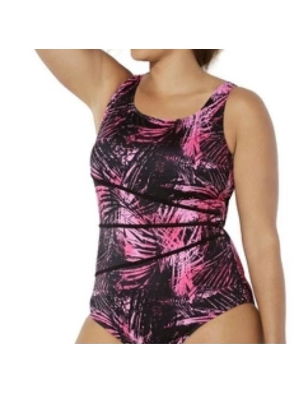 Pink and Black Kids One Piece Swimsuit